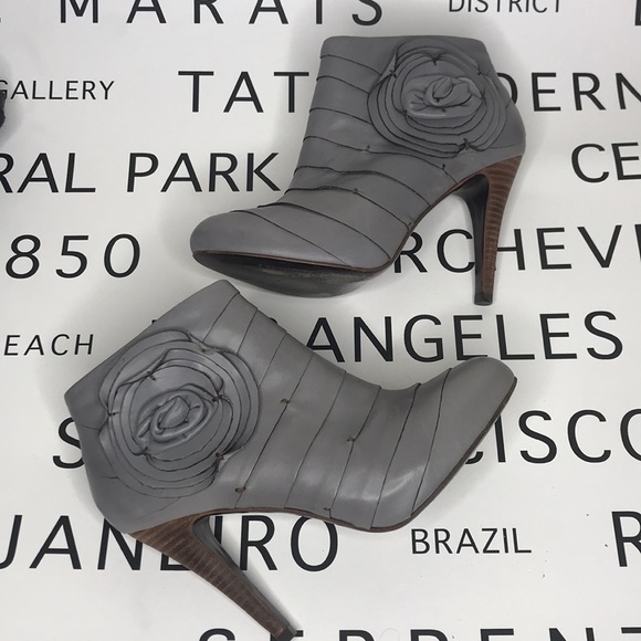 Leather BCBG Ankle Booties - Picture 1 of 5